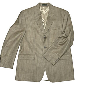 LAUREN RALPH LAUREN VTG Sport Coat Mens 40R Tan Blazer Silk Blend Macys